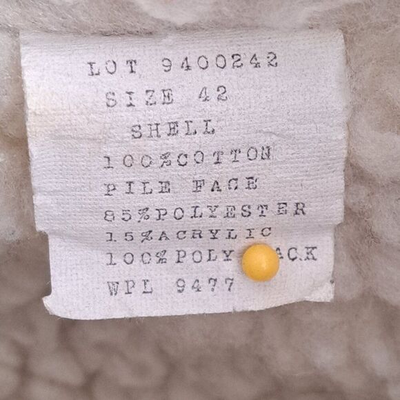 Nelson Men's Blue Denim Vintage Trucker Jacket Sherpa Lined Snap Closure Sz 42 - Picture 7 of 8